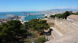 Aublick von der Castillo de Gibralfaro auf Malaga