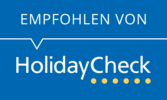 Empfohlen von HolidayCheck Empfohlen von HolidayCheck